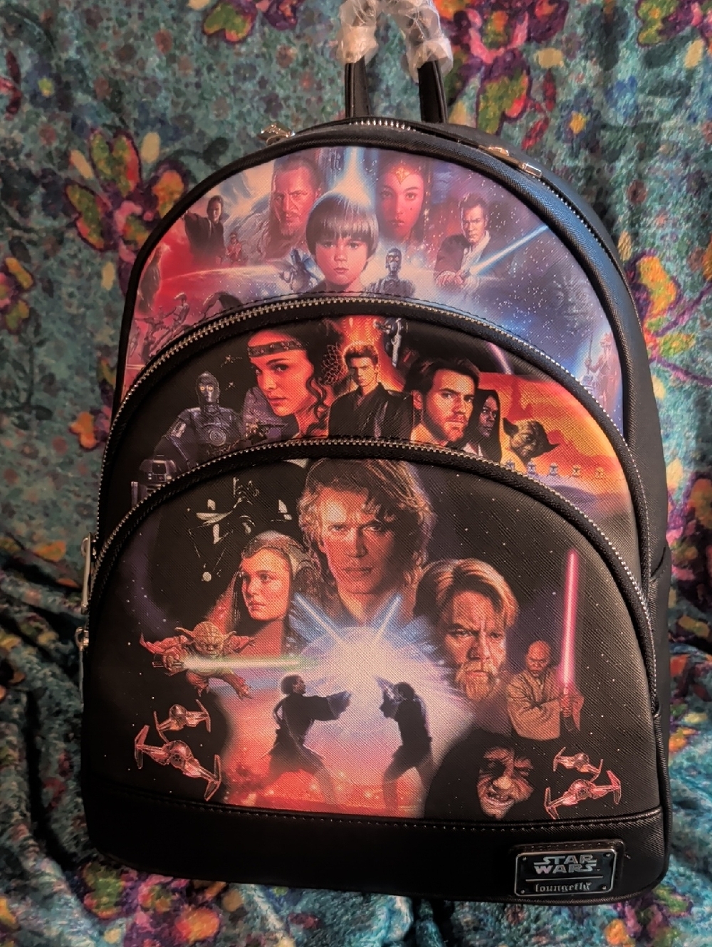 Loungefly Star Wars Multi-Color Character Collage Mini Backpack